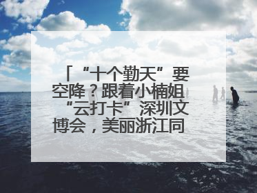 “十个勤天”要空降？跟着小楠姐“云打卡”深圳文博会，美丽浙江同步直播