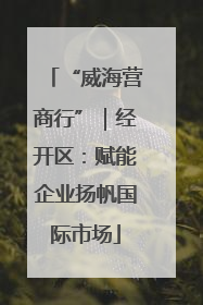 “威海营商行”｜经开区：赋能企业扬帆国际市场