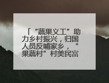 “蔬果义工”助力乡村振兴，归国人员反哺家乡，“果蔬村”村美民富香飘远近
