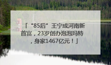 “85后”王宁成河南新首富，23岁创办泡泡玛特，身家1467亿元！