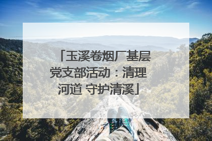 玉溪卷烟厂基层党支部活动：清理河道 守护清溪