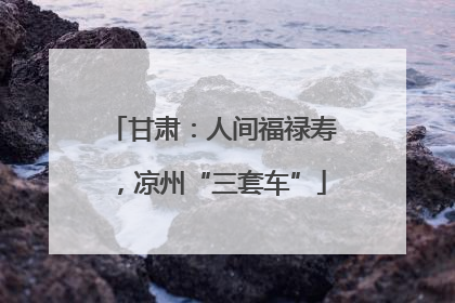 甘肃：人间福禄寿，凉州“三套车”
