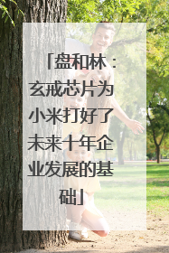 盘和林：玄戒芯片为小米打好了未来十年企业发展的基础