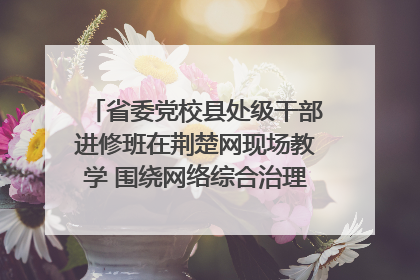 省委党校县处级干部进修班在荆楚网现场教学 围绕网络综合治理工作展开交流