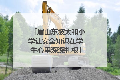 眉山东坡太和小学让安全知识在学生心里深深扎根