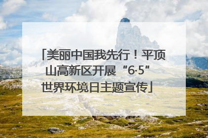 美丽中国我先行！平顶山高新区开展“6·5”世界环境日主题宣传