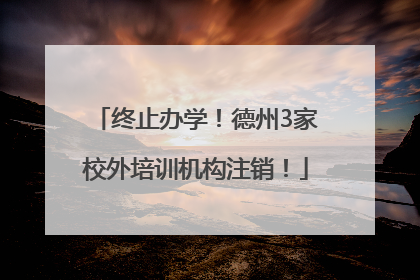 终止办学！德州3家校外培训机构注销！