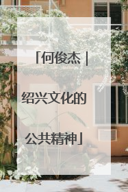 何俊杰｜绍兴文化的公共精神