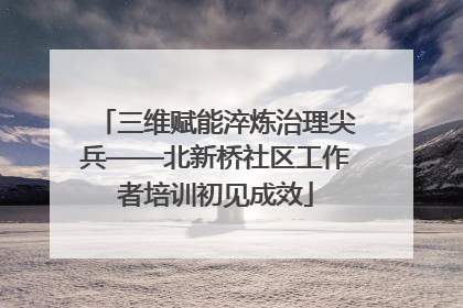 三维赋能淬炼治理尖兵——北新桥社区工作者培训初见成效
