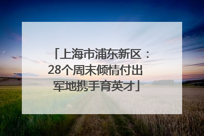 上海市浦东新区：28个周末倾情付出 军地携手育英才