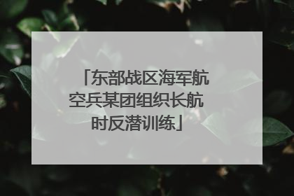 东部战区海军航空兵某团组织长航时反潜训练