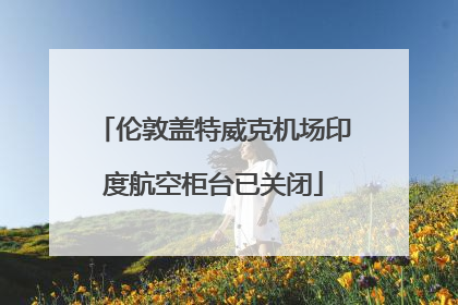 伦敦盖特威克机场印度航空柜台已关闭