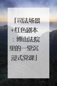 司法场景+红色剧本：博山法院里的一堂沉浸式党课