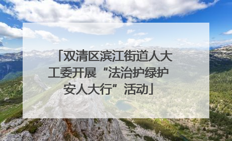 双清区滨江街道人大工委开展“法治护绿护安人大行”活动