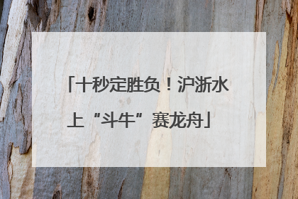 十秒定胜负！沪浙水上“斗牛”赛龙舟
