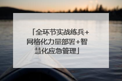 全环节实战练兵+网格化力量部署+智慧化应急管理