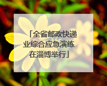 全省邮政快递业综合应急演练在淄博举行