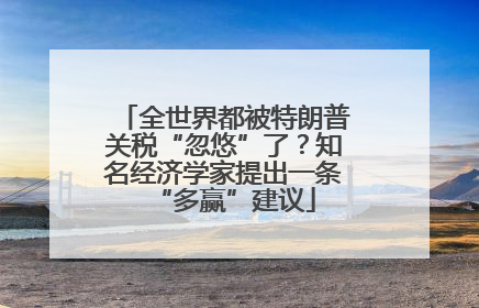 全世界都被特朗普关税“忽悠”了？知名经济学家提出一条“多赢”建议