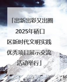 出新出彩又出圈 2025年硚口区新时代文明实践优秀项目展示交流活动举行