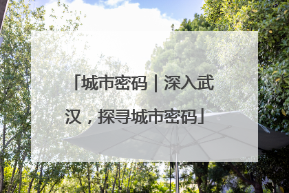 城市密码｜深入武汉，探寻城市密码