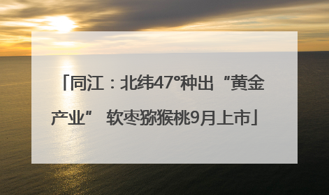 同江：北纬47°种出“黄金产业” 软枣猕猴桃9月上市