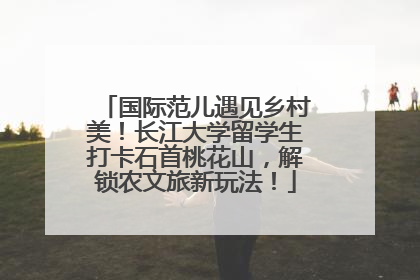 国际范儿遇见乡村美！长江大学留学生打卡石首桃花山，解锁农文旅新玩法！