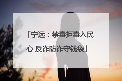 宁远：禁毒拒毒入民心 反诈防诈守钱袋