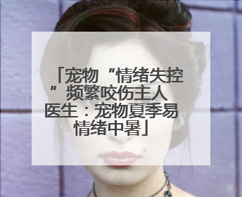 宠物“情绪失控”频繁咬伤主人 医生：宠物夏季易情绪中暑