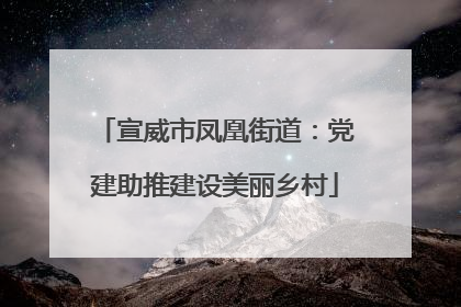 宣威市凤凰街道：党建助推建设美丽乡村