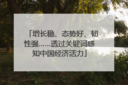 增长稳、态势好、韧性强……透过关键词感知中国经济活力