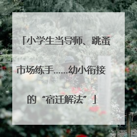 小学生当导师、跳蚤市场练手……幼小衔接的“宿迁解法”