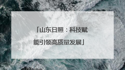 山东日照：科技赋能引领高质量发展