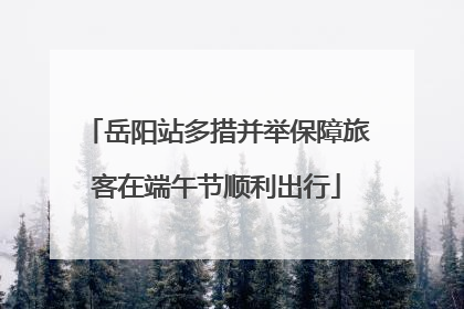岳阳站多措并举保障旅客在端午节顺利出行