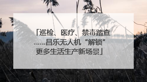 巡检、医疗、禁毒踏查……昌乐无人机“解锁”更多生活生产新场景