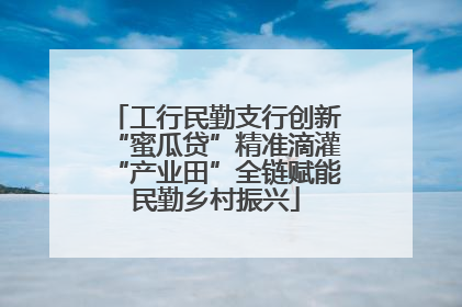 工行民勤支行创新“蜜瓜贷”精准滴灌“产业田”全链赋能民勤乡村振兴