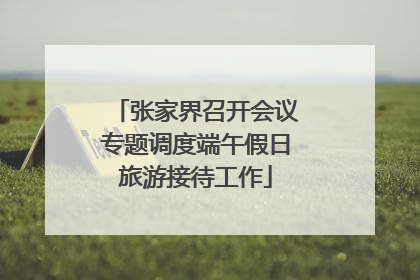 张家界召开会议专题调度端午假日旅游接待工作