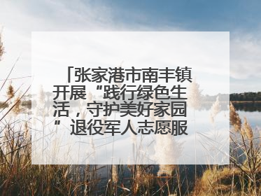 张家港市南丰镇开展“践行绿色生活，守护美好家园”退役军人志愿服务活动