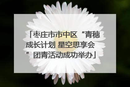 枣庄市市中区“青穗成长计划 星空思享会”团青活动成功举办