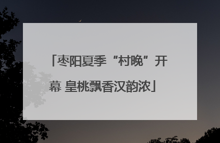 枣阳夏季“村晚”开幕 皇桃飘香汉韵浓