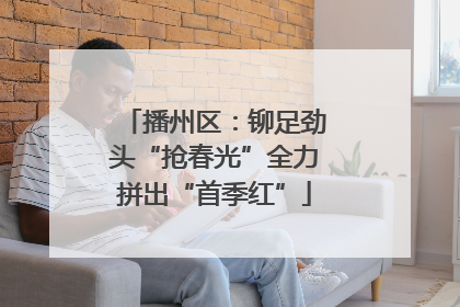 播州区：铆足劲头“抢春光”全力拼出“首季红”