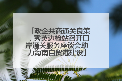 政企共商通关良策，秀英边检站召开口岸通关服务座谈会助力海南自贸港建设