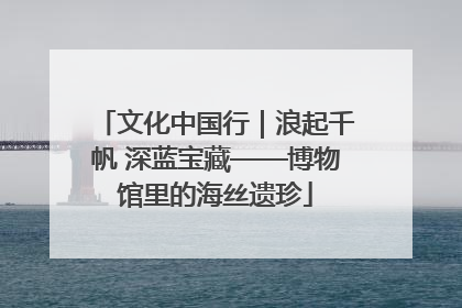 文化中国行｜浪起千帆 深蓝宝藏——博物馆里的海丝遗珍