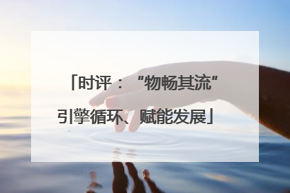 时评：“物畅其流”引擎循环、赋能发展