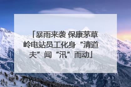暴雨来袭 保康茅草岭电站员工化身“清道夫”闻“汛”而动