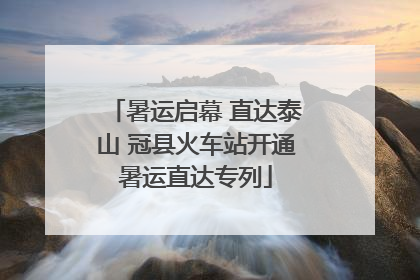 暑运启幕 直达泰山 冠县火车站开通暑运直达专列