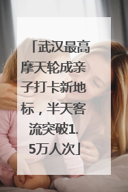 武汉最高摩天轮成亲子打卡新地标，半天客流突破1.5万人次