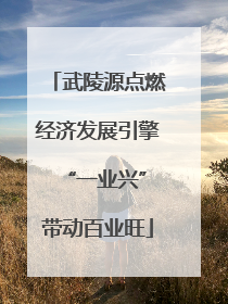 武陵源点燃经济发展引擎 “一业兴”带动百业旺
