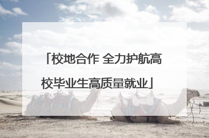 校地合作 全力护航高校毕业生高质量就业