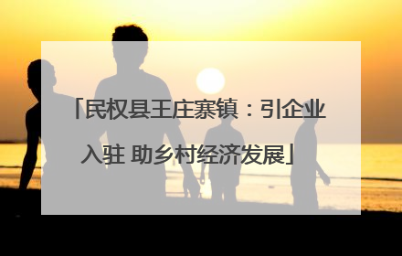 民权县王庄寨镇：引企业入驻 助乡村经济发展