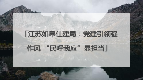 江苏如皋住建局：党建引领强作风 “民呼我应”显担当